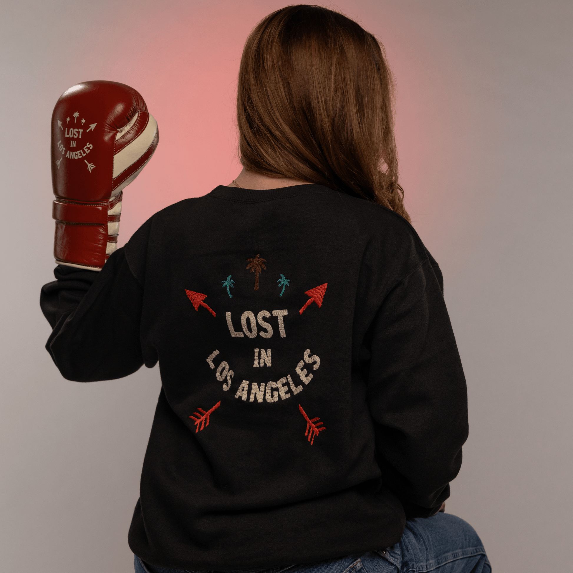 Lost in LA black Crewneck - TSSLA
