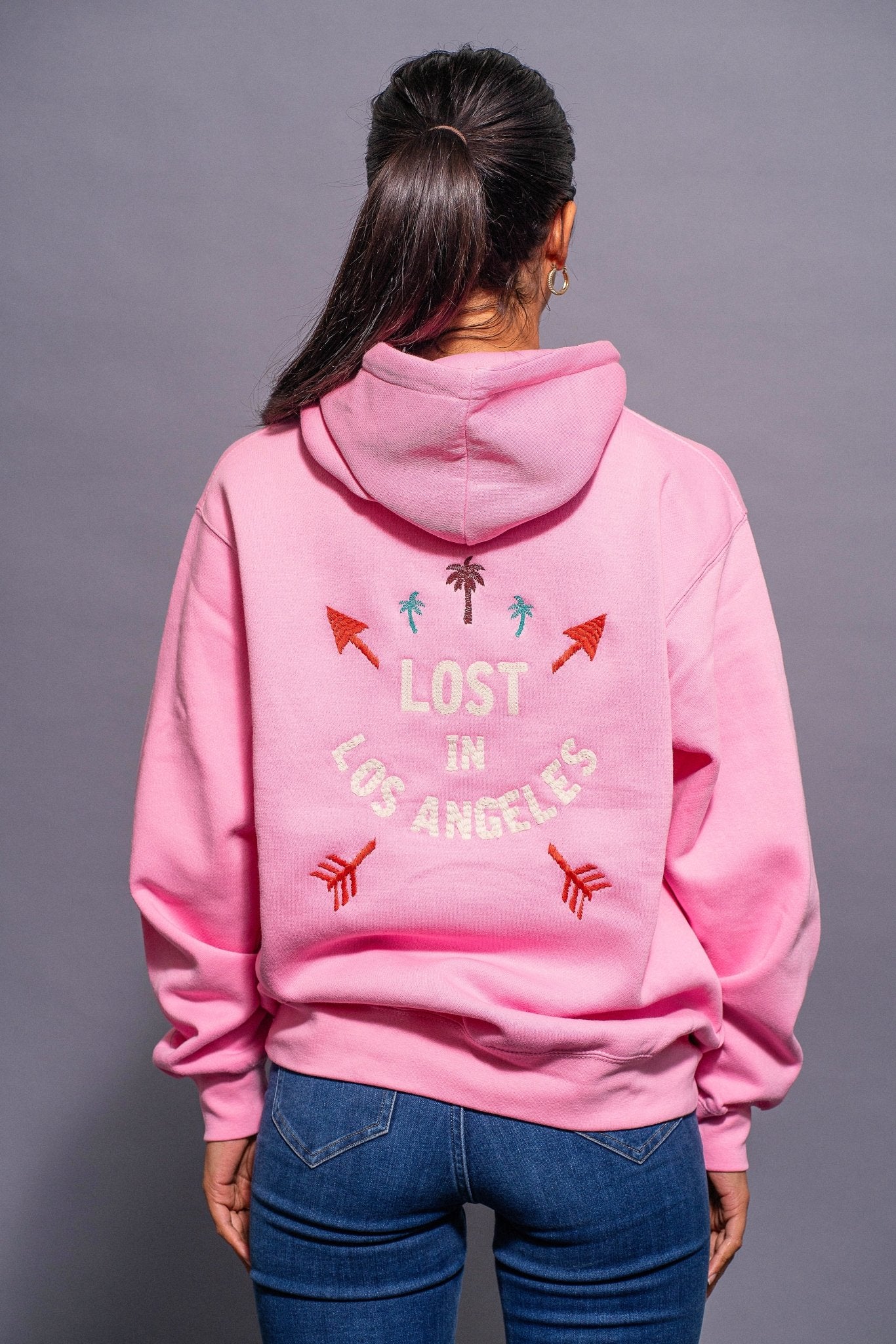 Pink lost in Los Angeles Hoodie - TSSLA