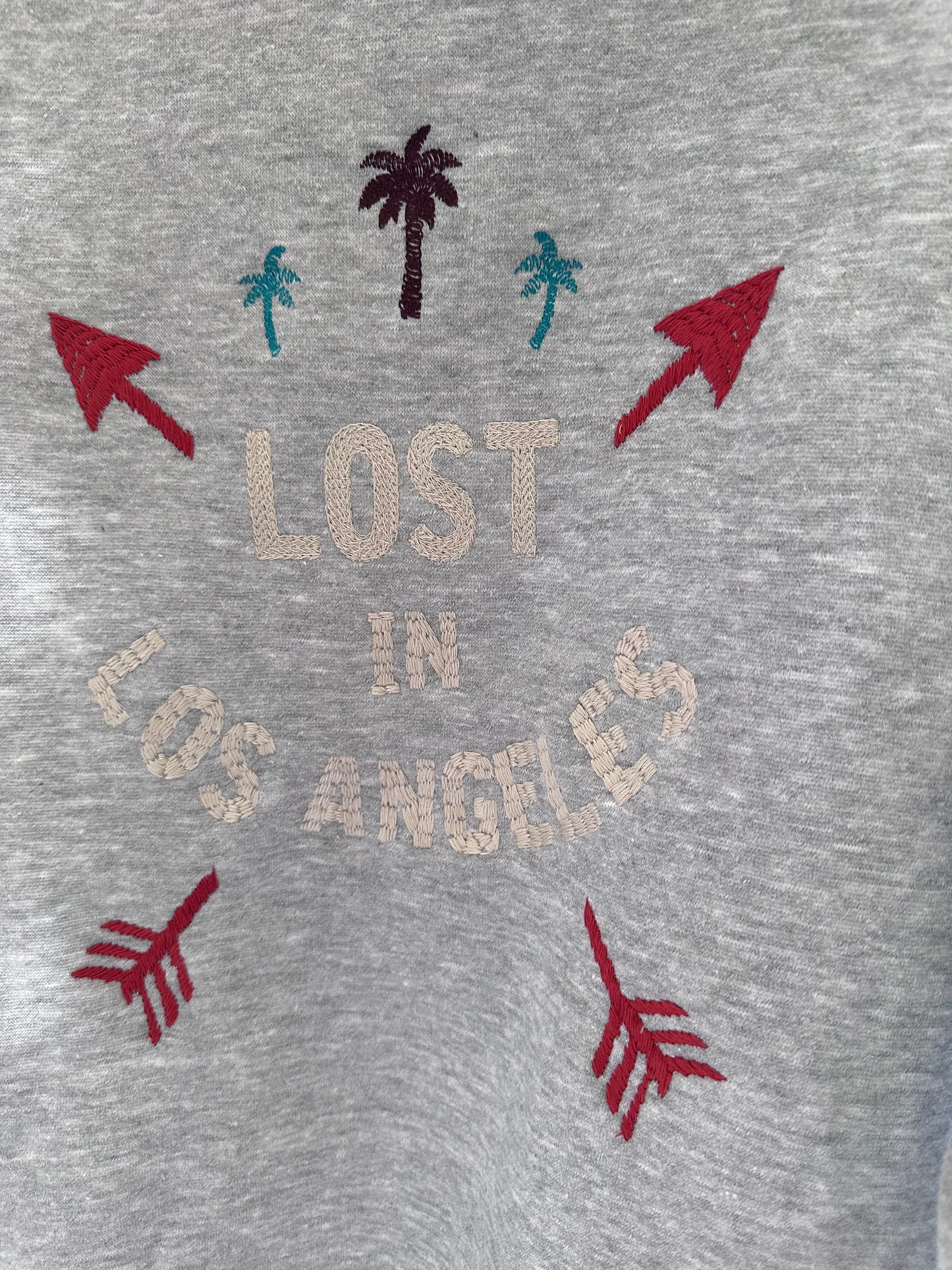 Lost in LA grey crewneck